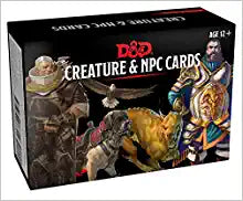 D&D DUNGEONS & DRAGONS CREATURE & NPC CARDS