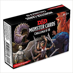 D&D DUNGEONS & DRAGONS MONSTER CARDS 6-16 CHALLENGE