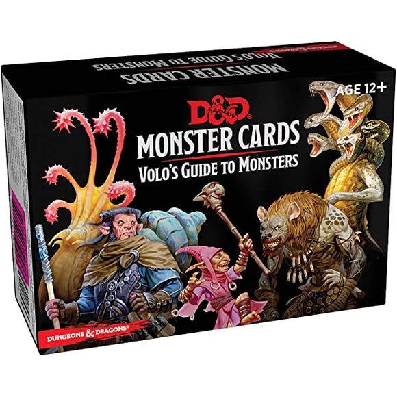 D&D DUNGEONS & DRAGONS MONSTER CARDS VOLOS GUIDE TO MONSTERS
